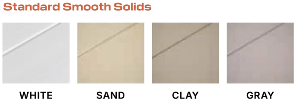 Available Standard Smooth Solid Vinyl Fence Colors